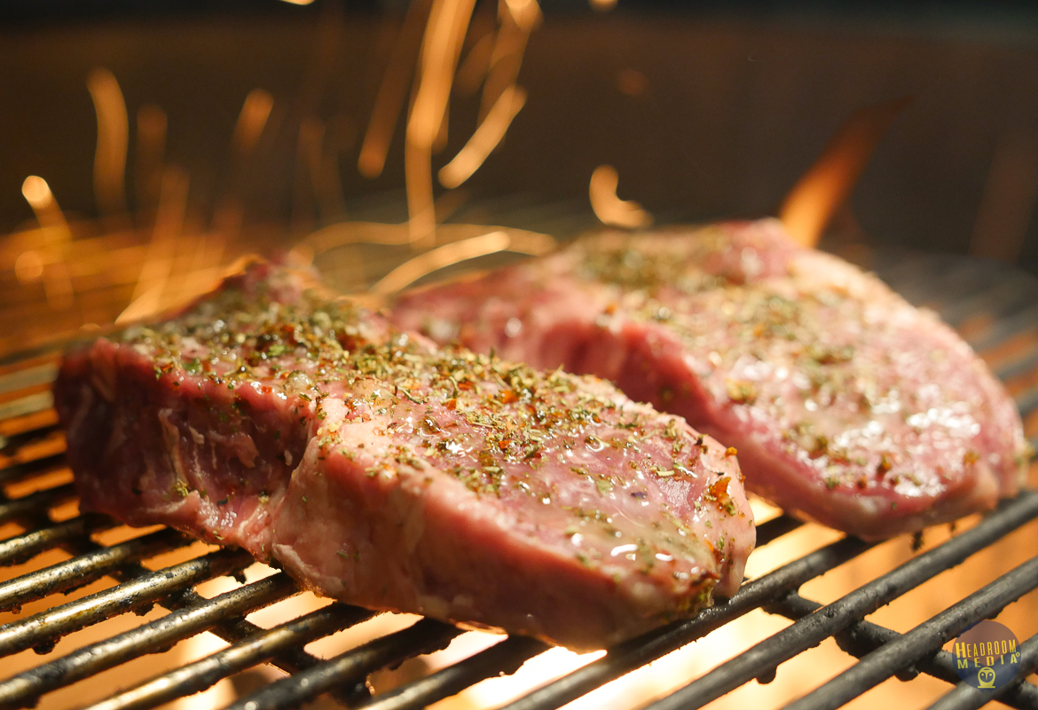 Een steak op een green egg Steak op een green egg