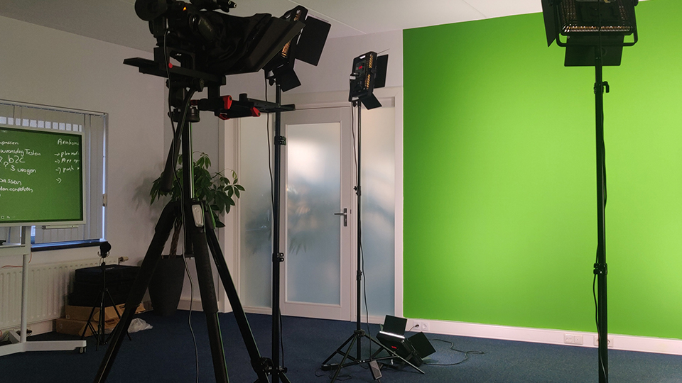 Marketingvideo met greenscreen in studio